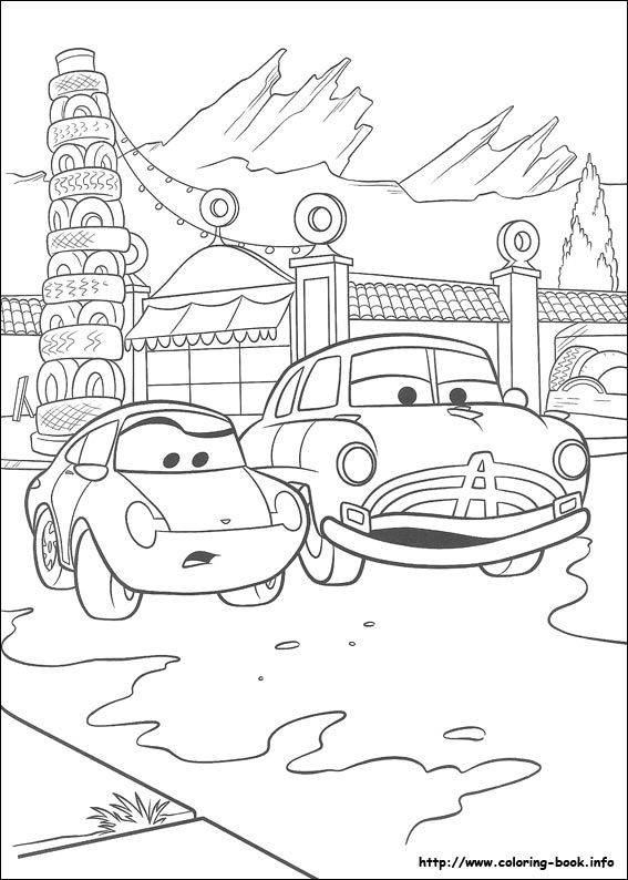Plansa de colorat cu Cars pixar 133 39